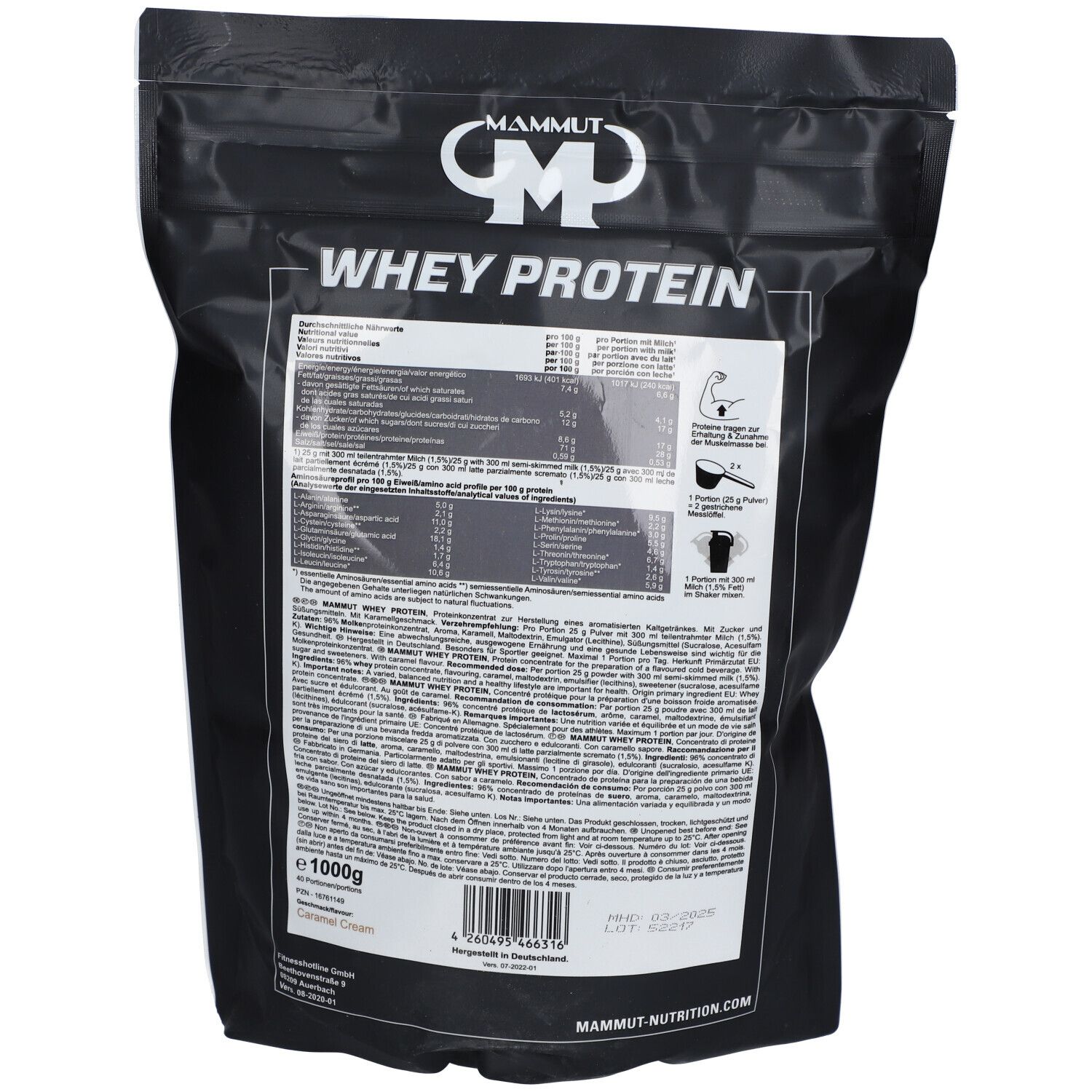 MM Whey Protein Caramel Dream Pulver 1000 g