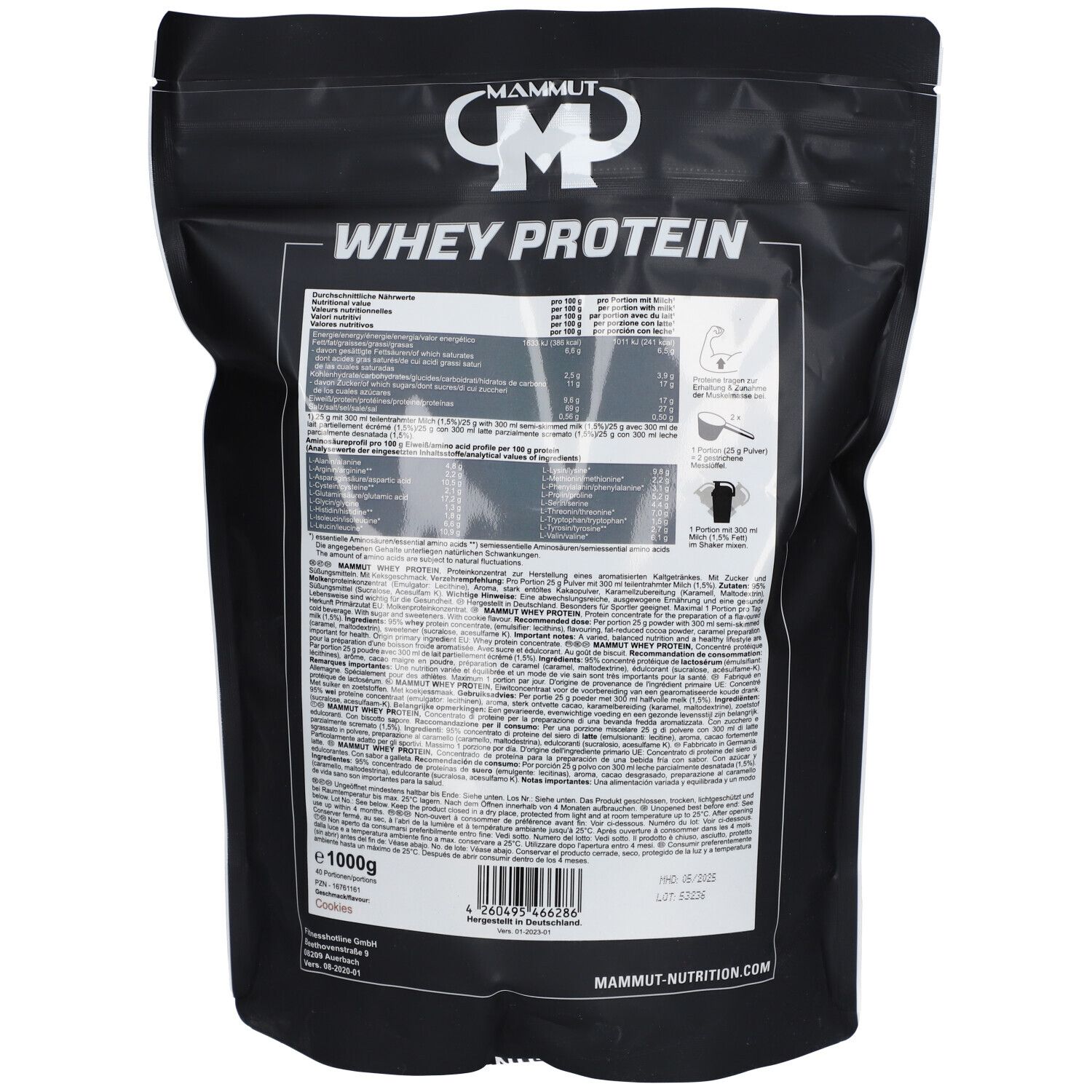 MM Whey Protein Cookies Pulver 1000 g