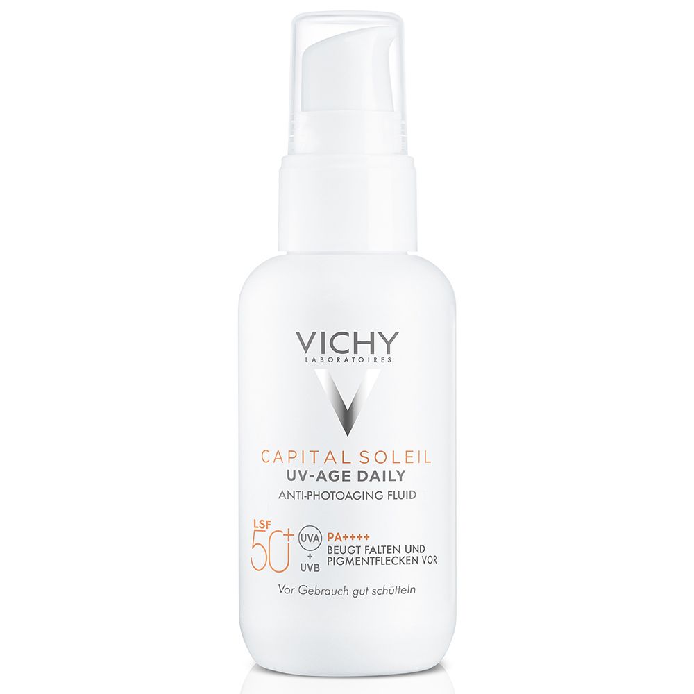 Vichy CAPITAL SOLEIL UV-Age Daily LSF 50+ Sonnencreme für das Gesicht + Vichy Liftactiv HA Filler 10ml GRATIS