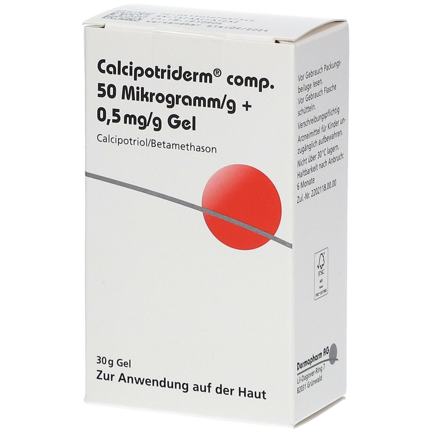 Calcipotriderm comp. 50 µg/g + 0,5 mg/g