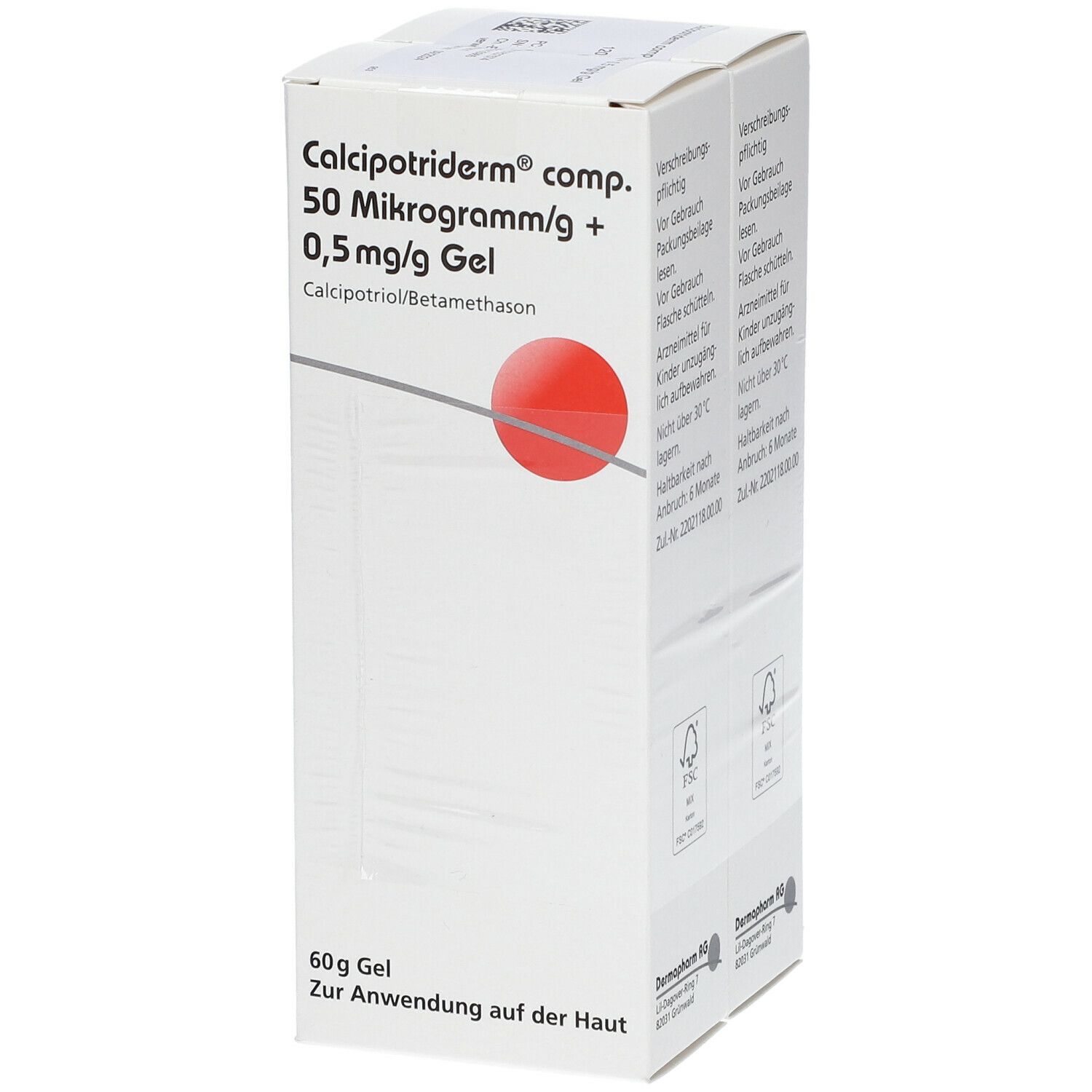 Calcipotriderm comp. 50 µg/g + 0,5 mg/g