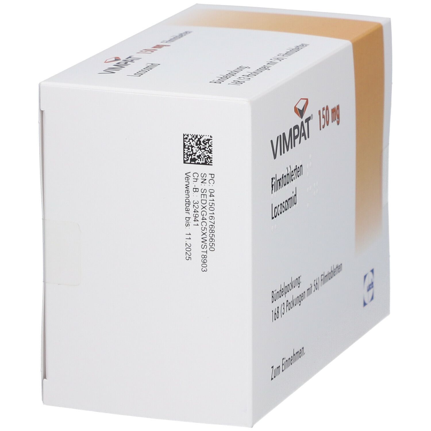 Vimpat 150 mg Filmtabletten 168 St