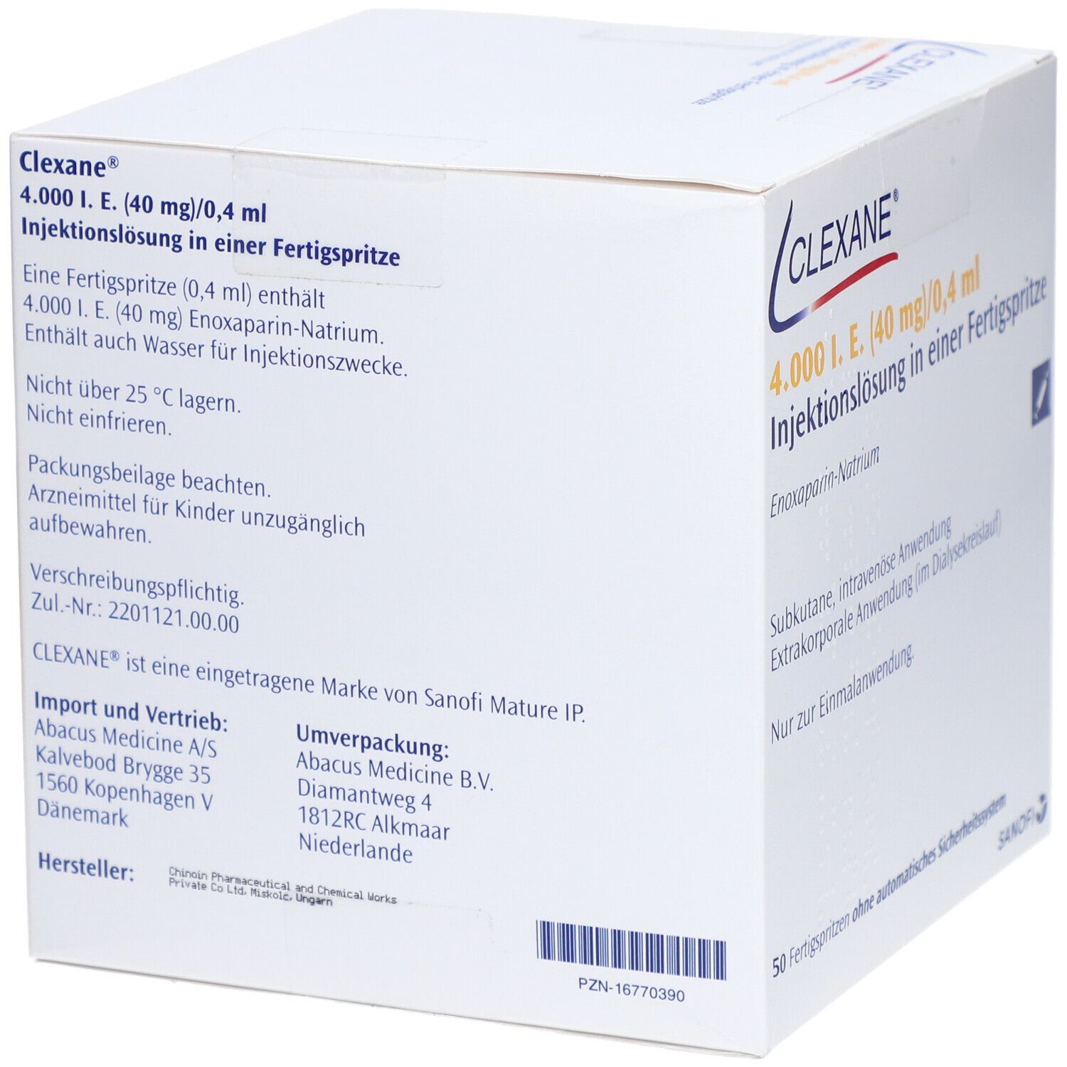 Clexane® 4000 Ie40Mg/0.4Ml