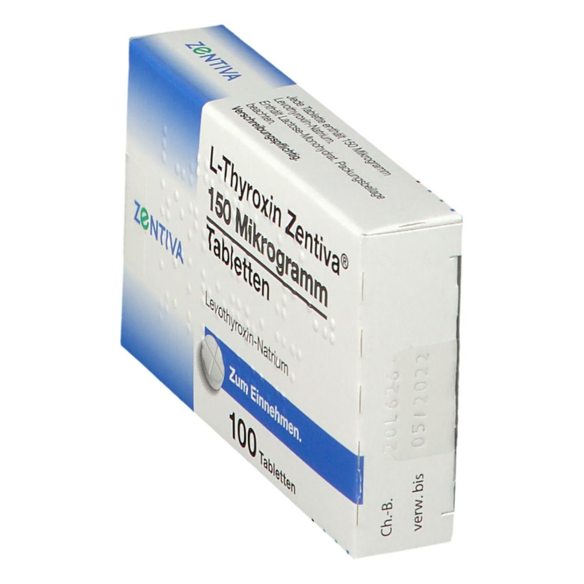 L-Thyroxin Zentiva 150 Mikrogramm Tabletten 100 St