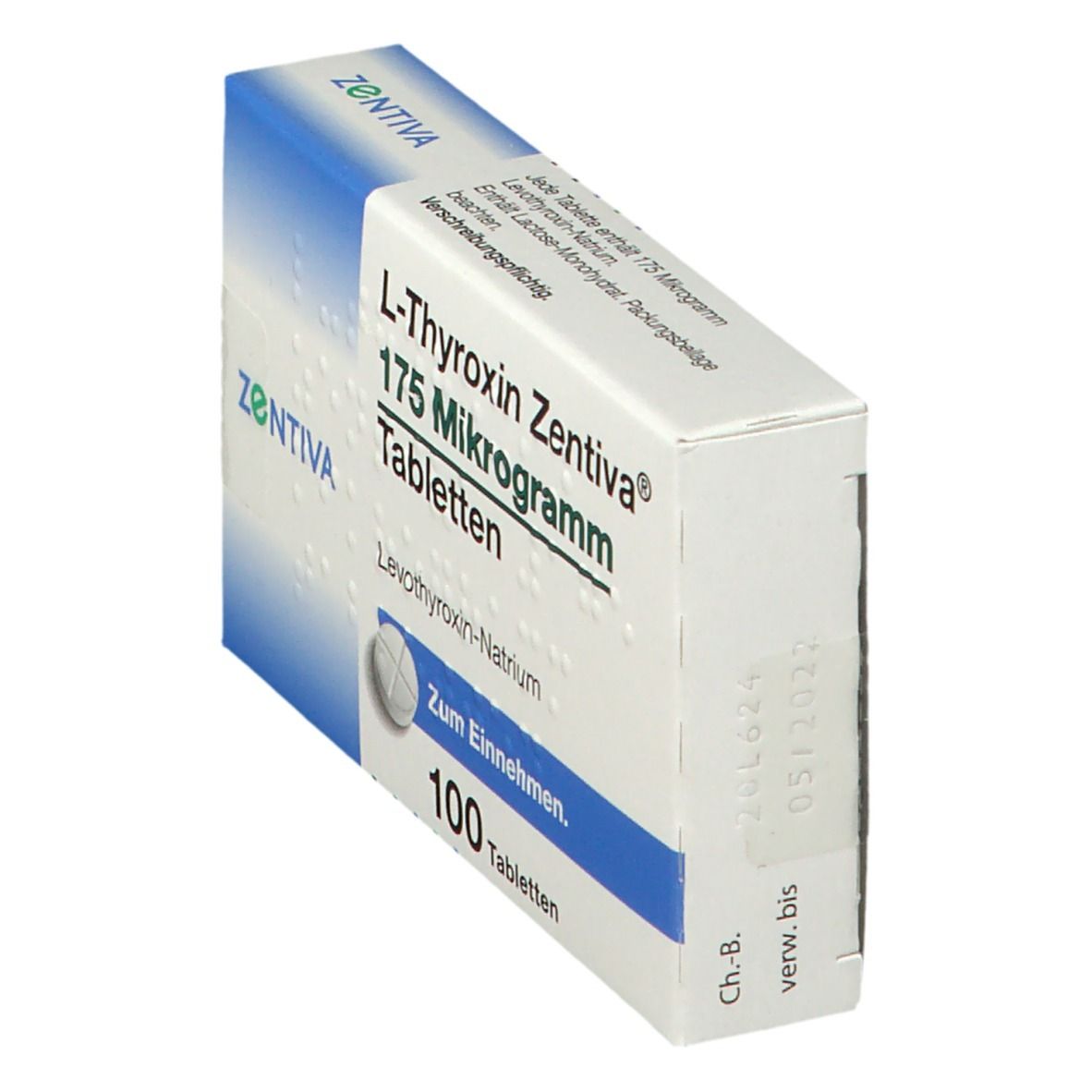 L-Thyroxin Zentiva 175 Mikrogramm Tabletten 100 St