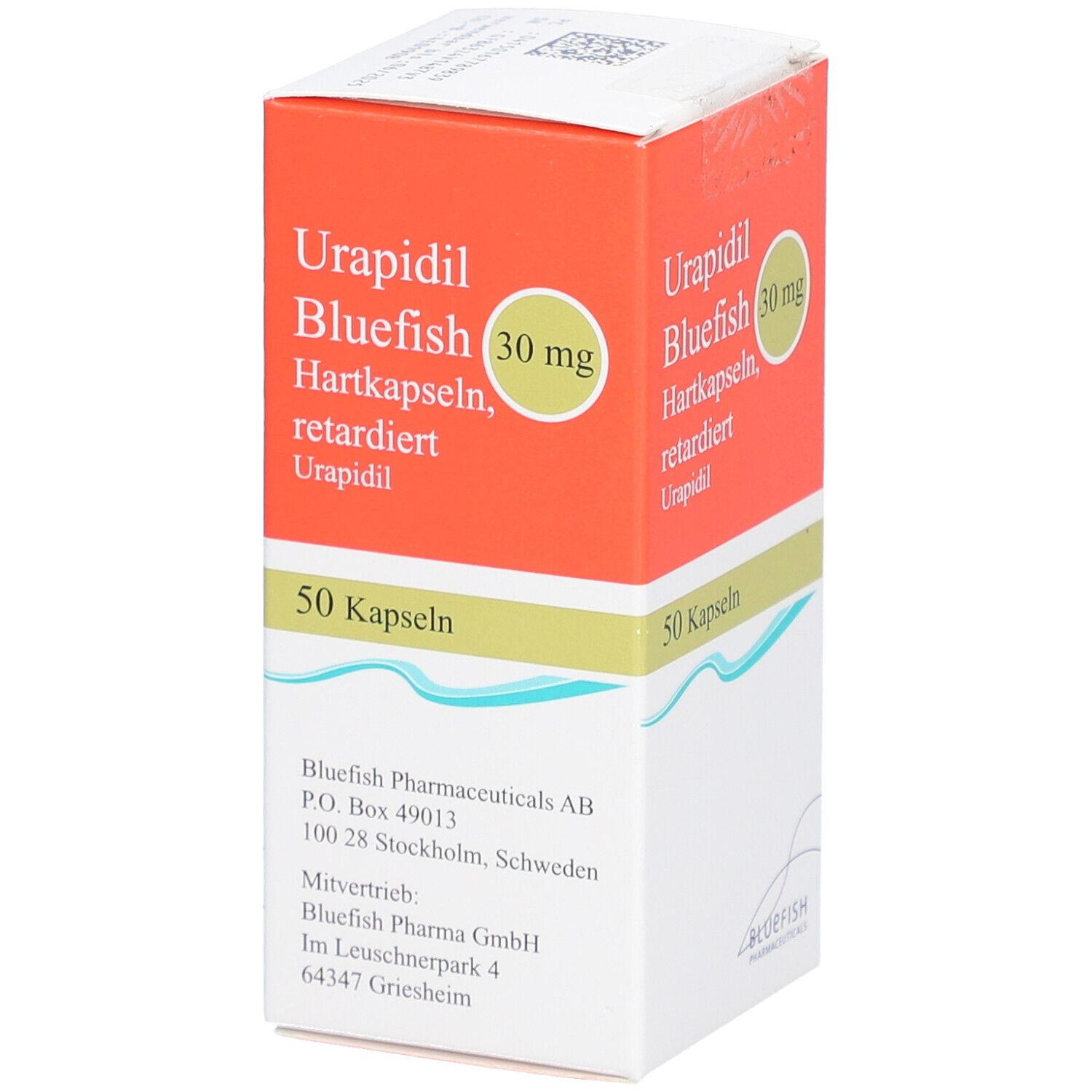 Urapidil Bluefish 30 mg Hartkapseln retardiert 50 St Retard-Kapseln