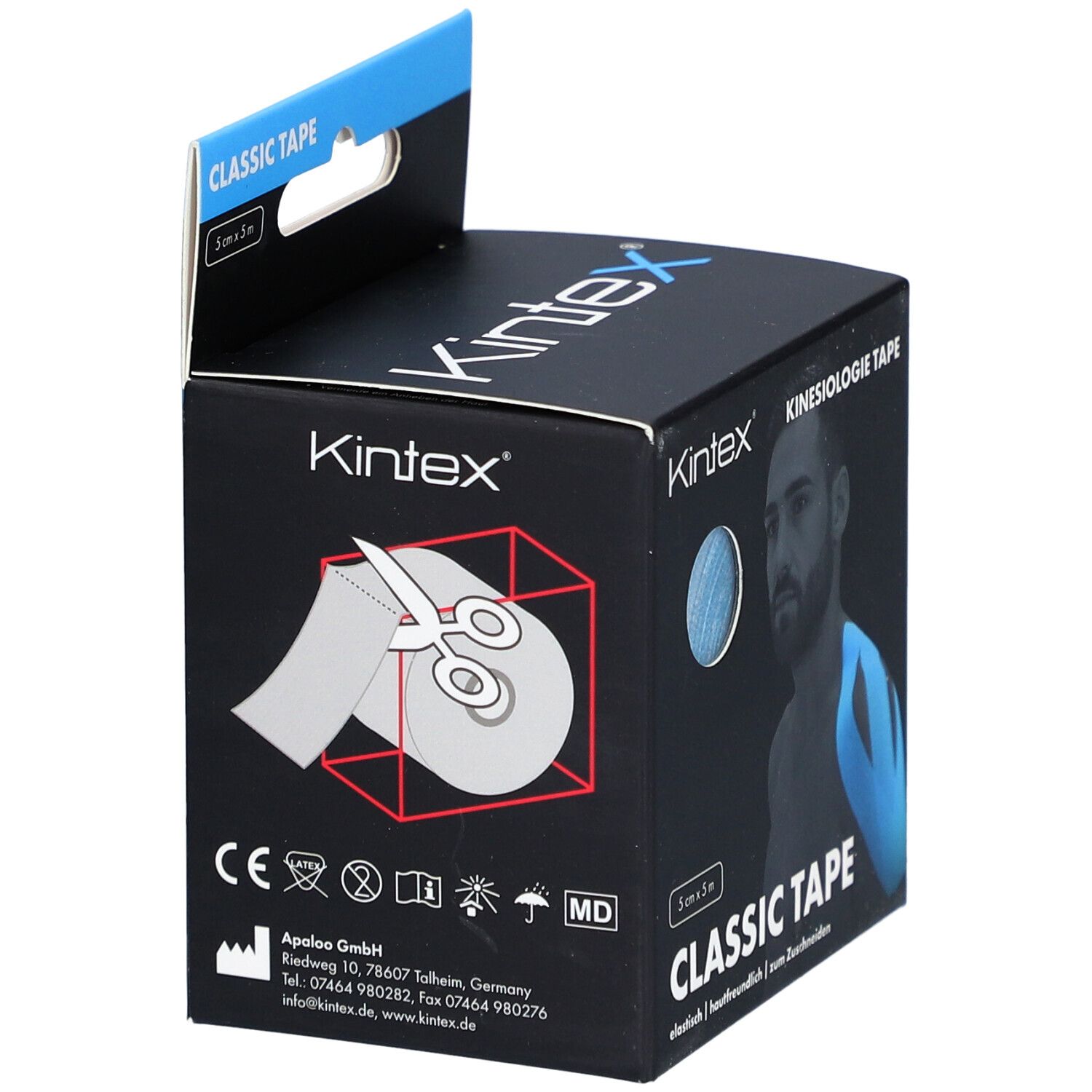 Kintex Kinesiologie Tape classic 5 cmx5 m blau 1 St Pflaster