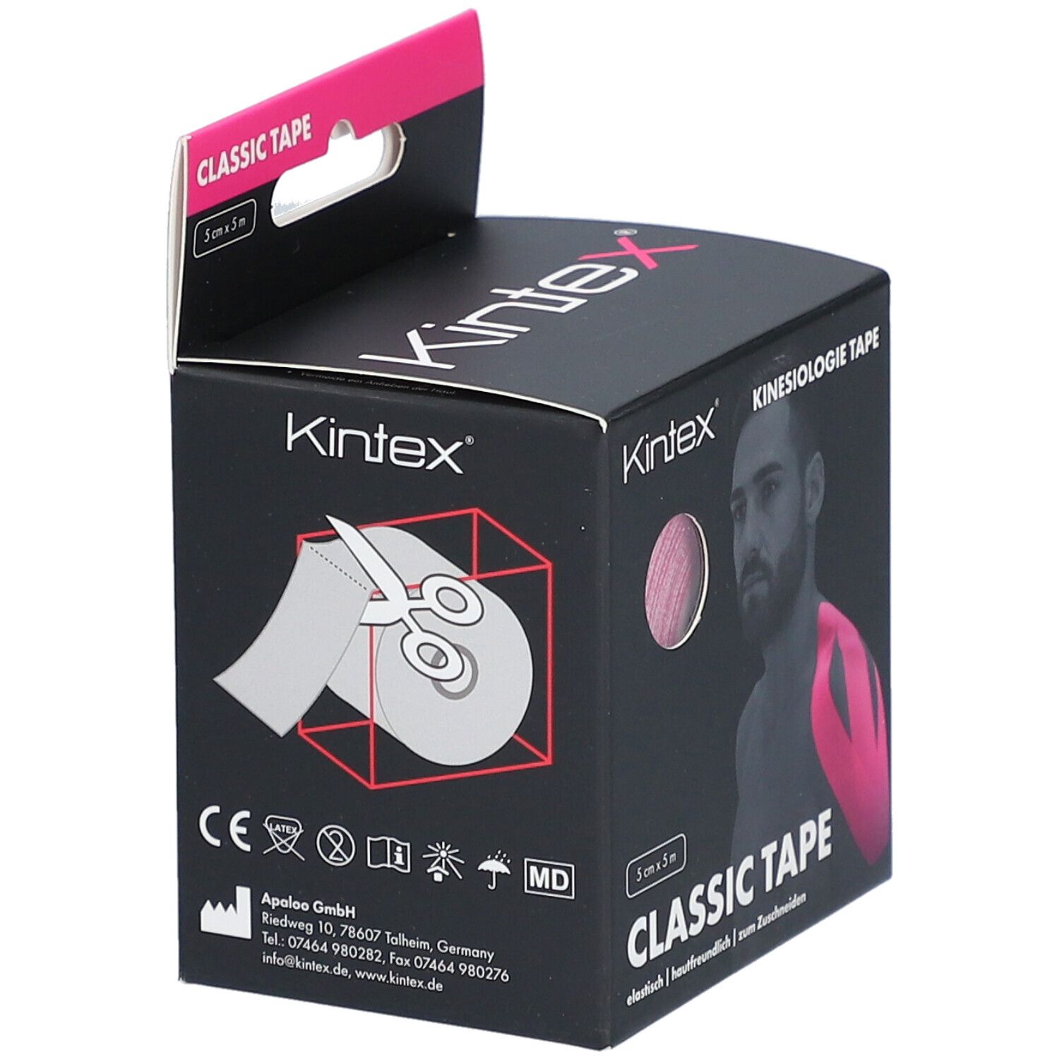 Kintex Kinesiologie Tape classic 5 cmx5 m pink 1 St Pflaster