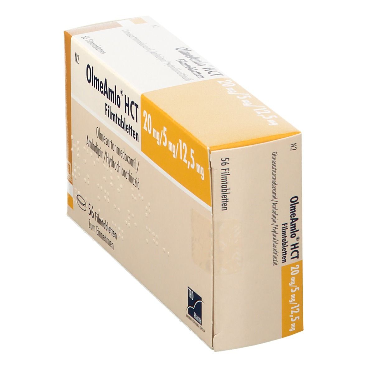 Olmeamlo HCT 20 mg/5 mg/12,5 mg Filmtabletten 56 St