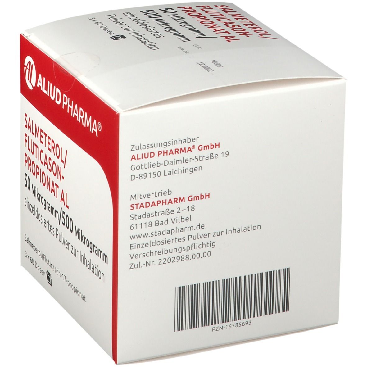 SALMETEROL/Fluticasonpropionat AL 50µg/500µg 3x60 St Inhalationspulver