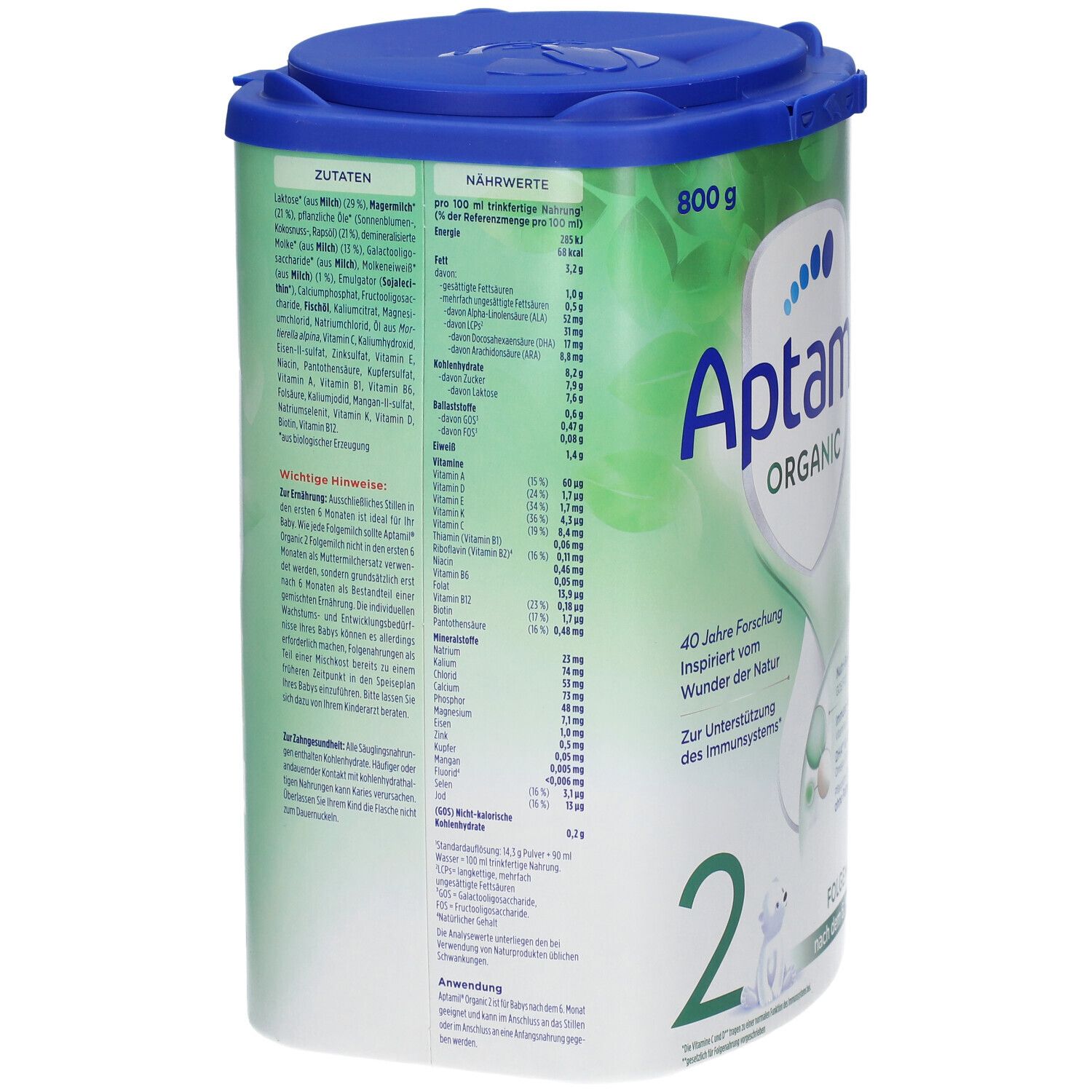 Aptamil® Organic 2 Bio-Folgemilch nach dem 6. Monat