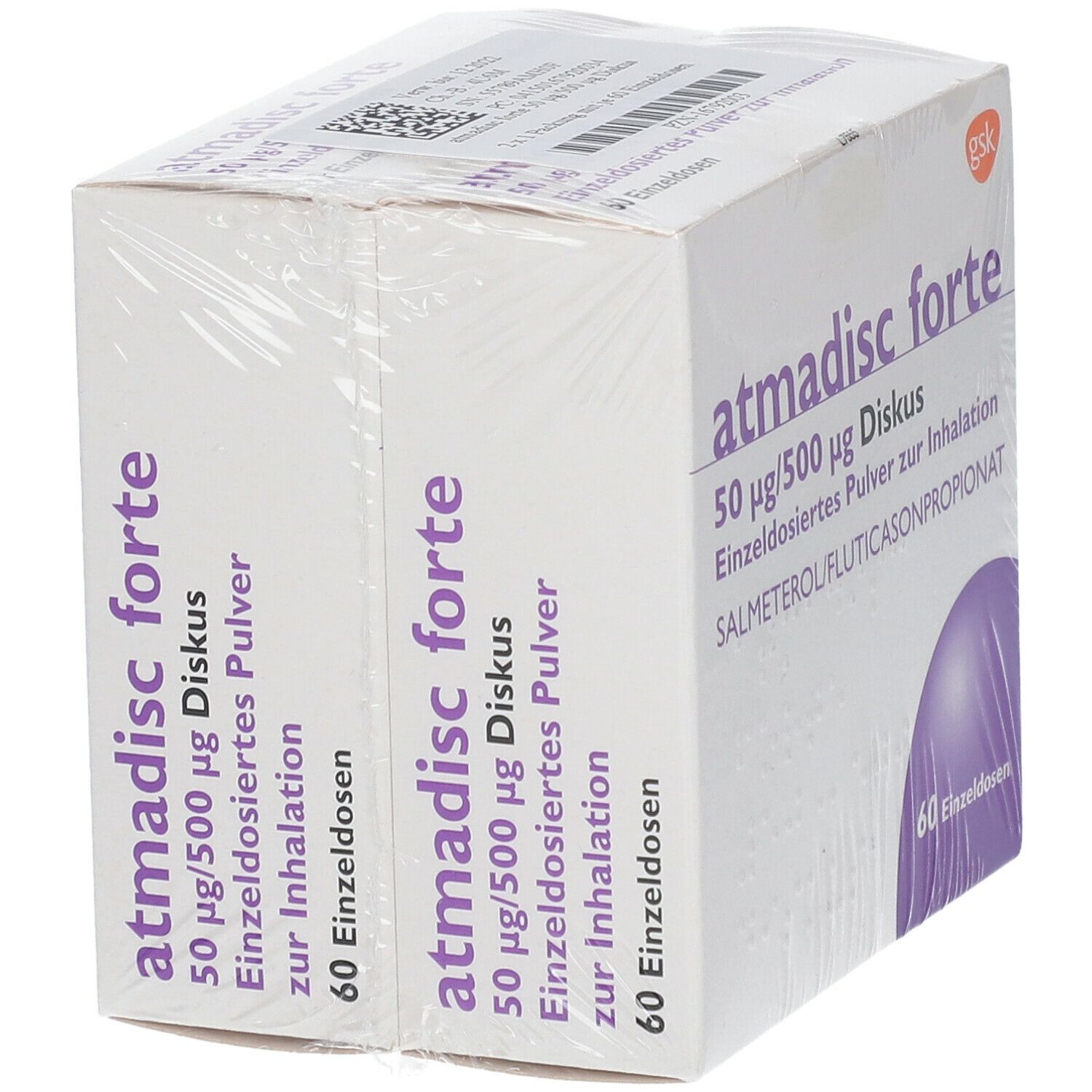 Atmadisc forte 50 µg/500 µg Diskus Einzeld.Inh.-P. 2x60 St Inhalationspulver