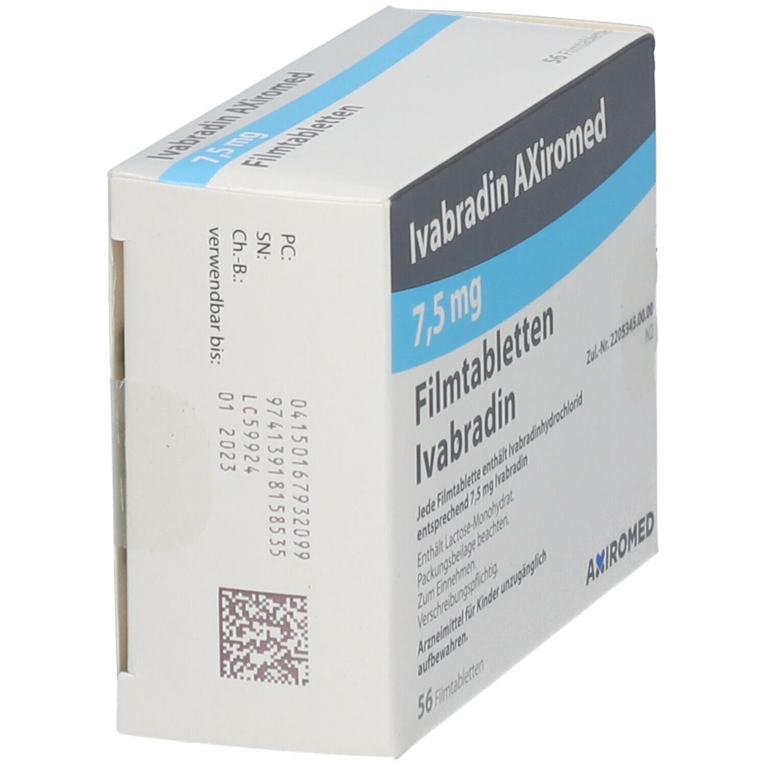 Ivabradin AXiromed 7,5 mg Filmtabletten 56 St