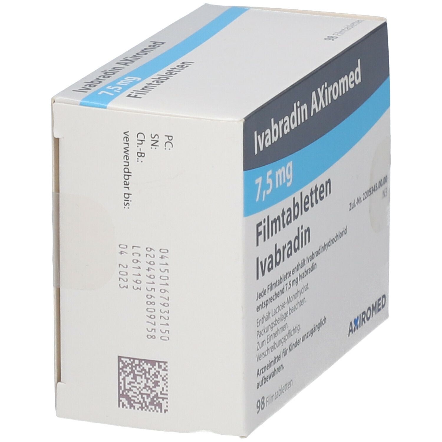 Ivabradin AXiromed 7,5 mg Filmtabletten 98 St