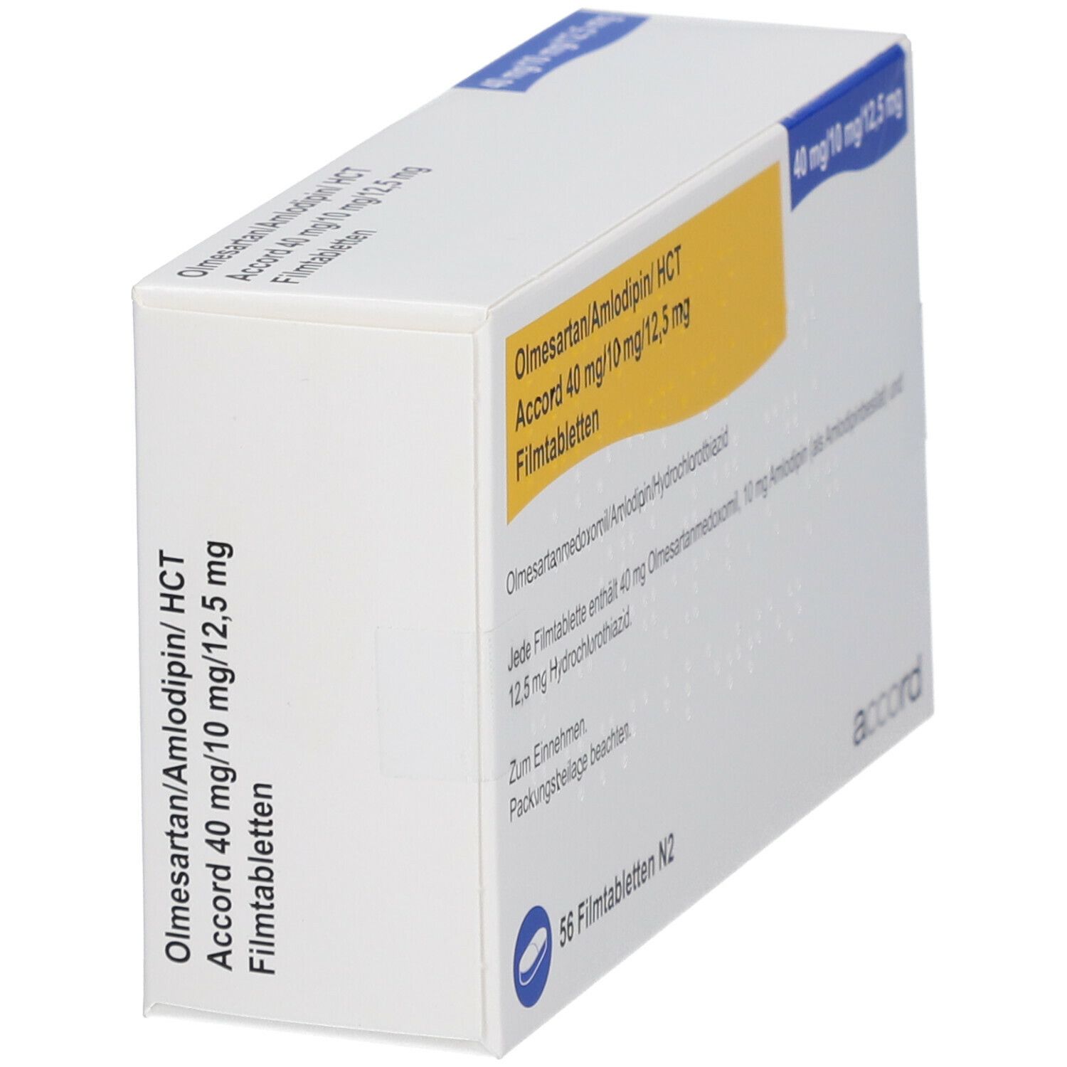 OLMESARTAN/Amlodipin/HCT Accord 40/10/12,5mg FTA 56 St Filmtabletten