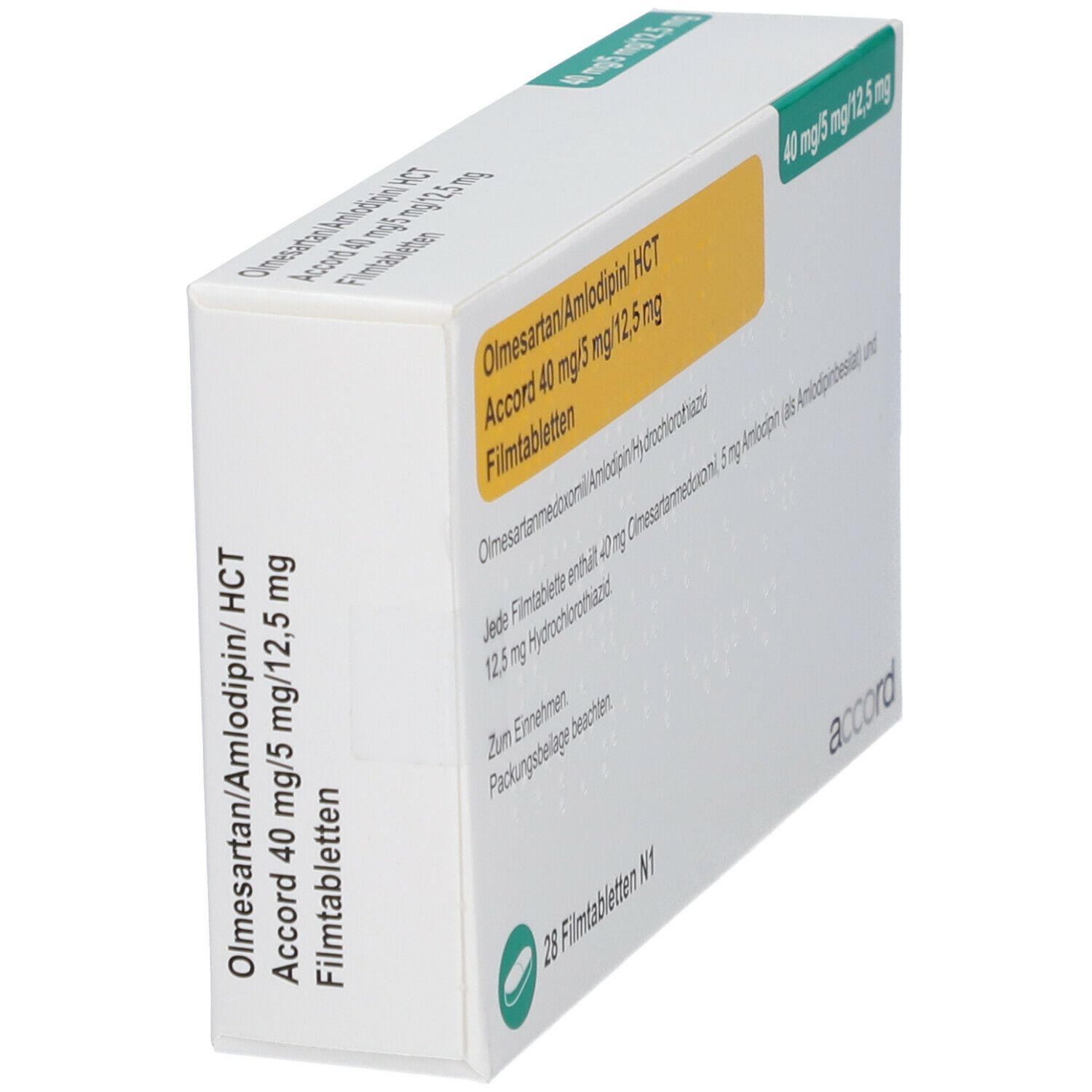 OLMESARTAN/Amlodipin/HCT Accord 40/5/12,5mg FTA 28 St Filmtabletten