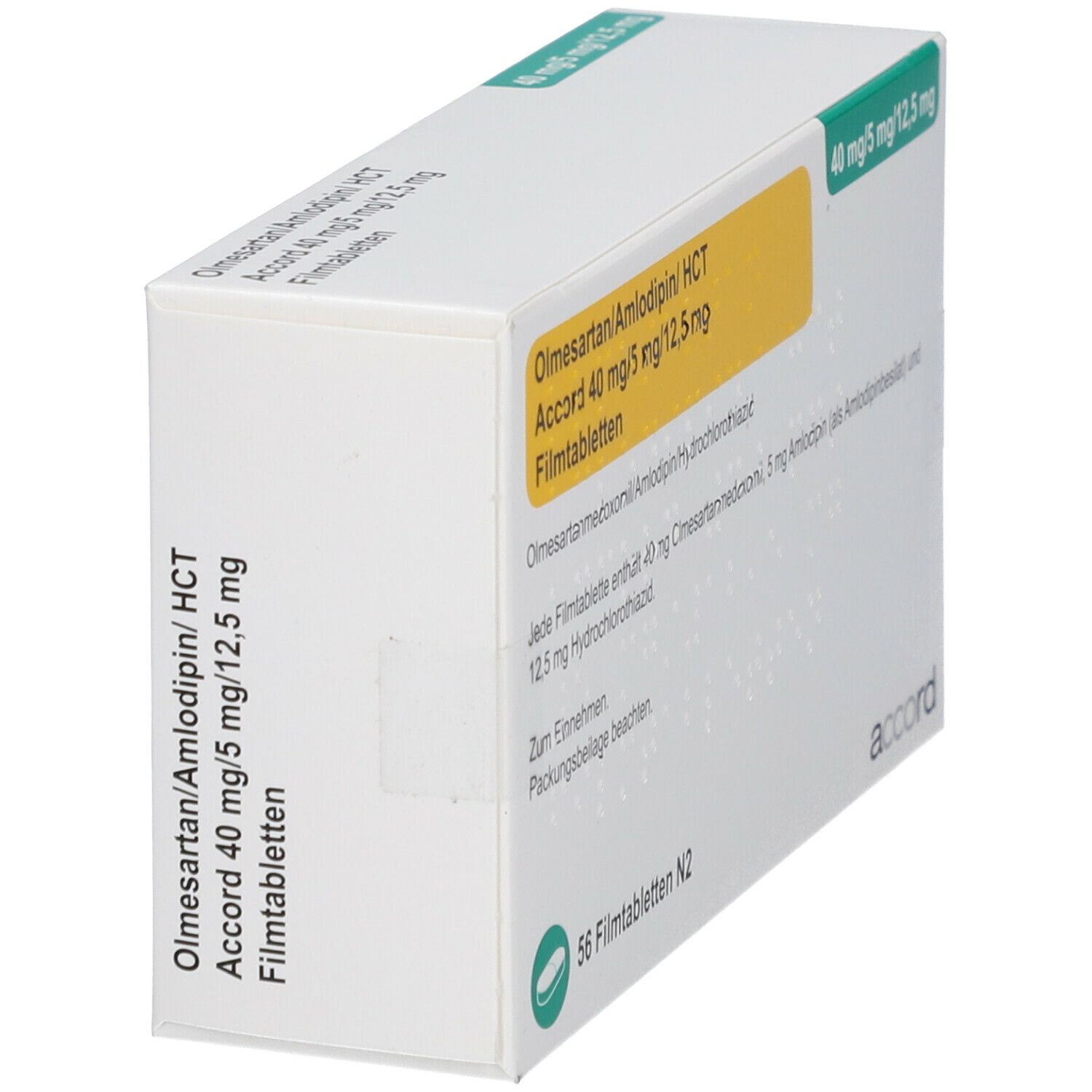 OLMESARTAN/Amlodipin/HCT Accord 40/5/12,5mg FTA 56 St Filmtabletten