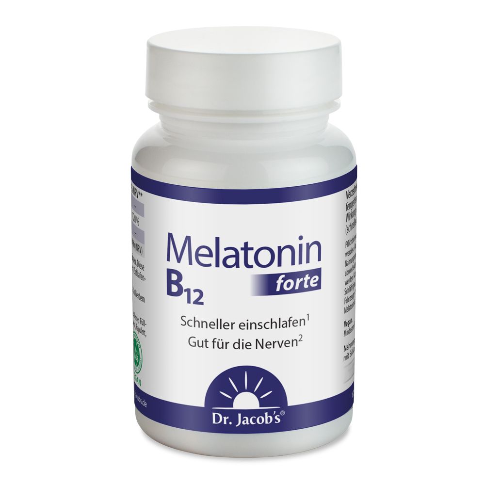 Dr. Jacob's Melatonin B12 forte Lutschtablette 3 mg hochdosiert + Vitamin B12