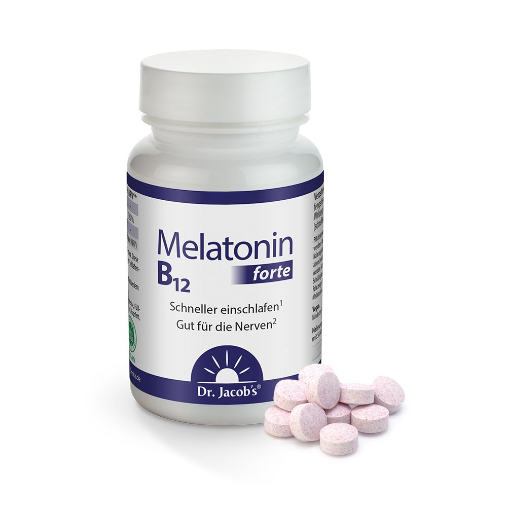 Dr. Jacob's Melatonin B12 forte Lutschtablette 3 mg hochdosiert + Vitamin B12