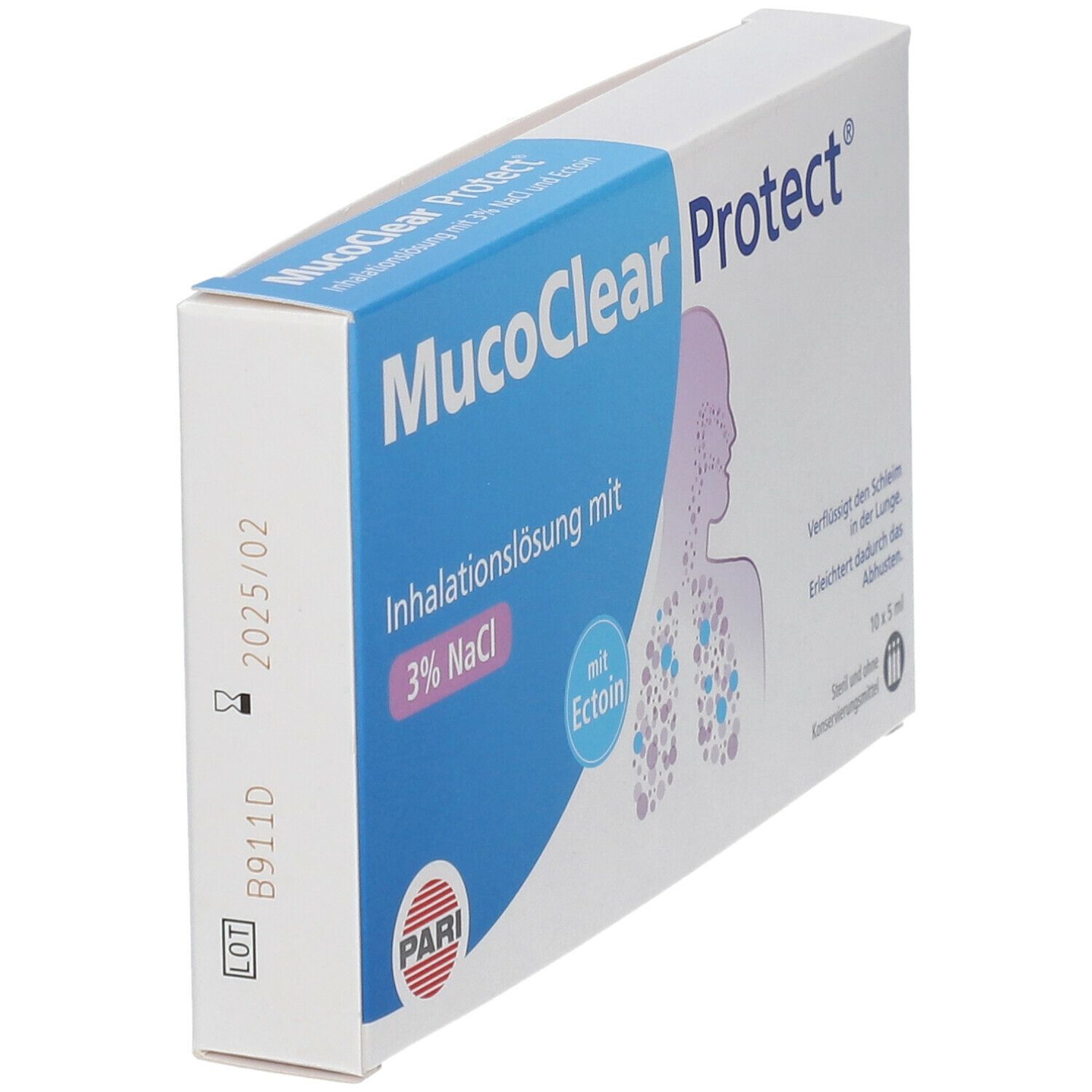MucoClear Protect Hypertone Salzlösung (3% NaCl) mit Ectoin®