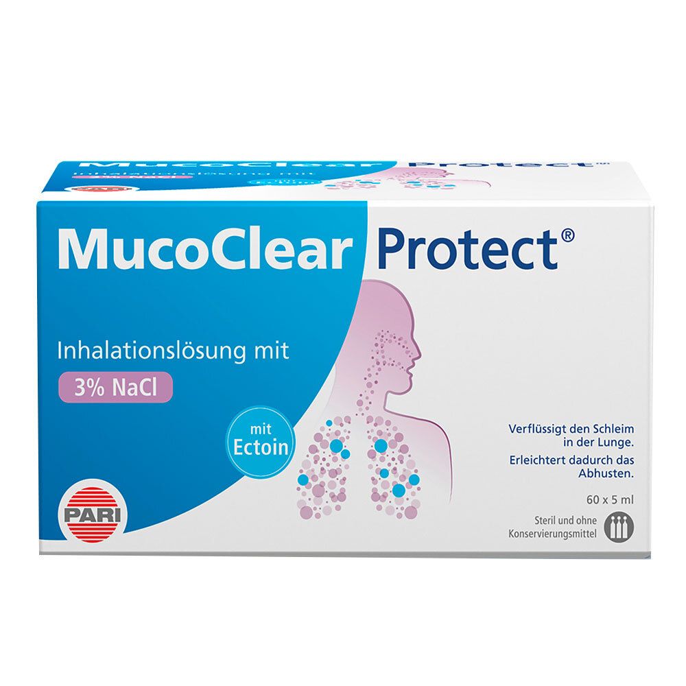 MucoClear Protect Hypertone Salzlösung (3% NaCl) mit Ectoin®