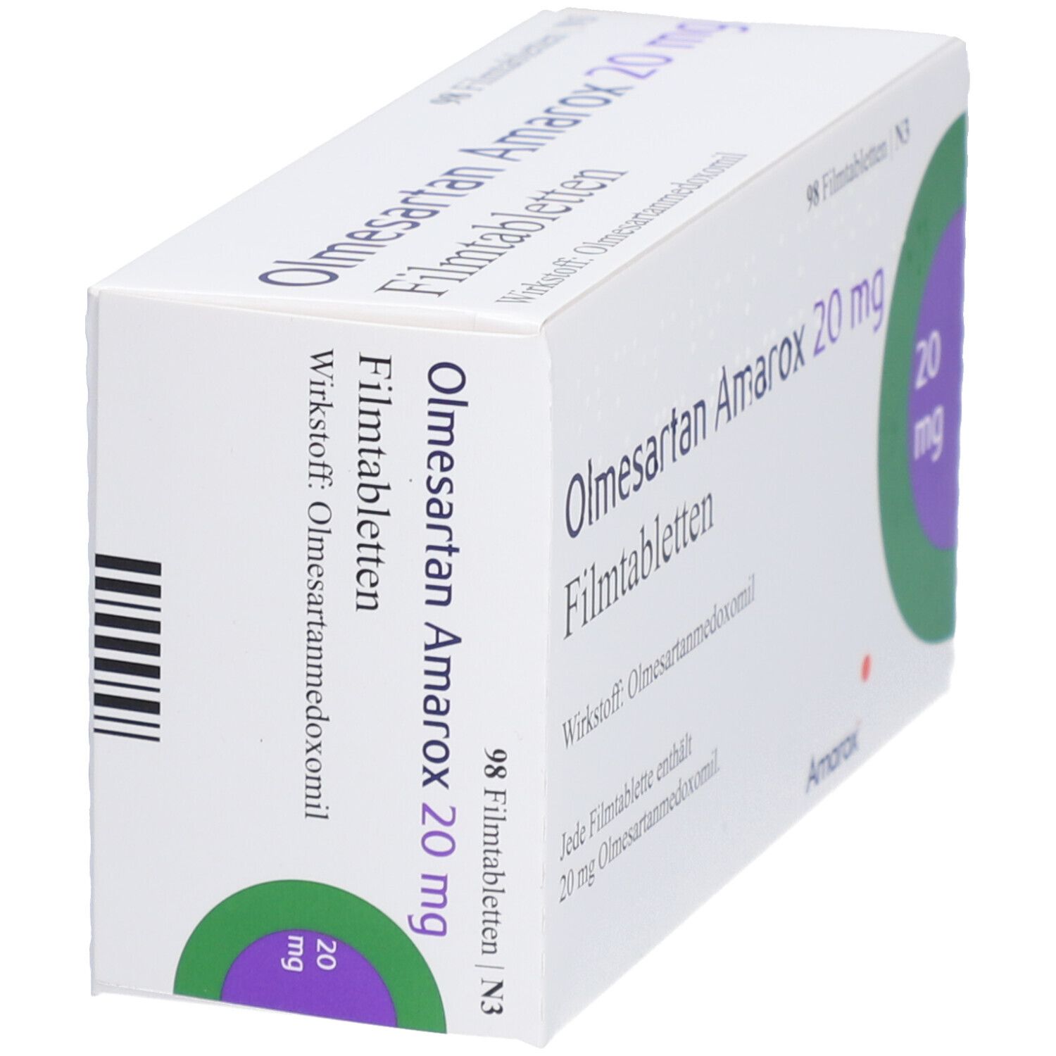 Olmesartan Amarox 20 mg Filmtabletten 98 St