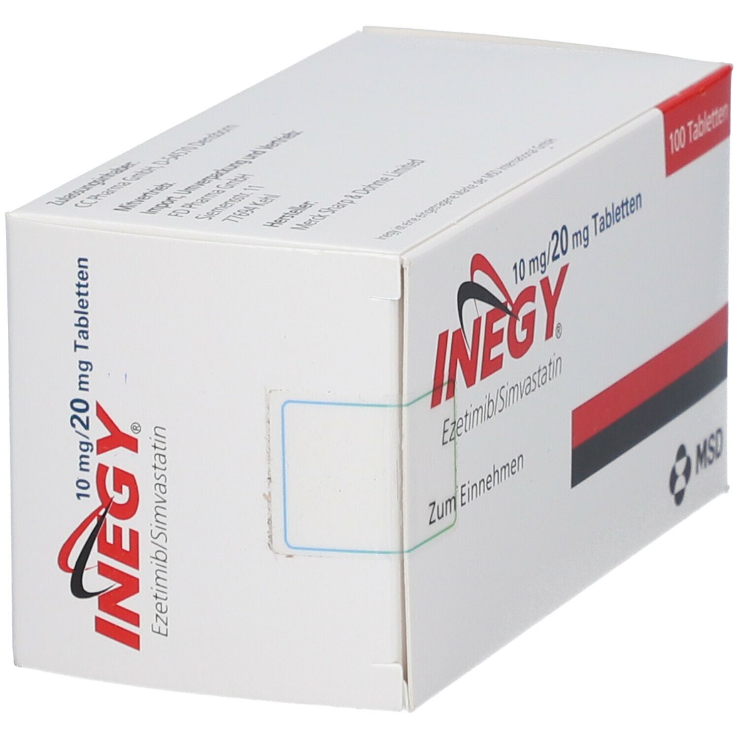 Inegy 10 mg/20 mg Tabletten 100 St