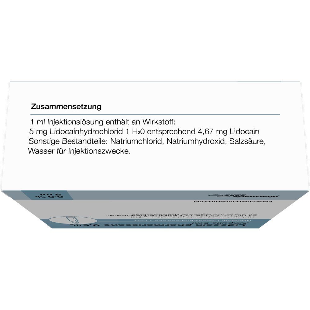 LIDOCAIN pharmarissano 0,5% Inj.-Lsg.Ampullen 5 ml