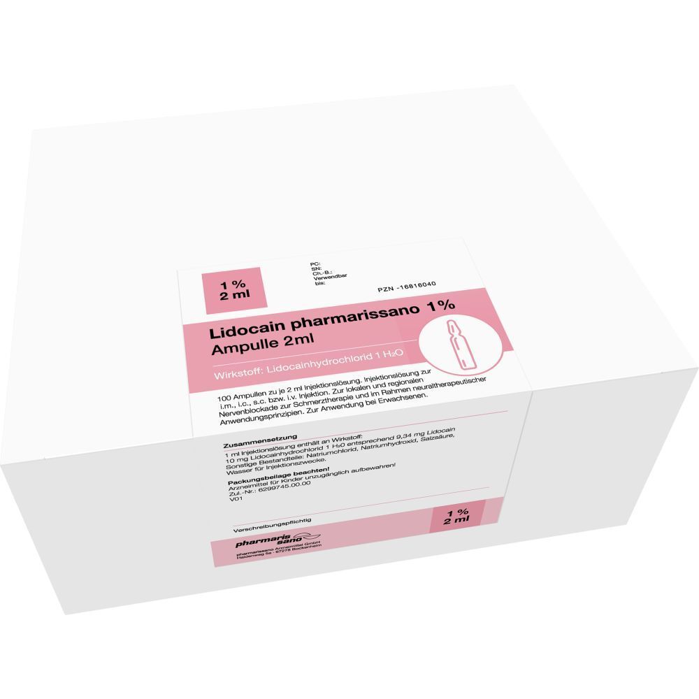 LIDOCAIN pharmarissano 1% Inj.-Lsg.Ampullen 2 ml