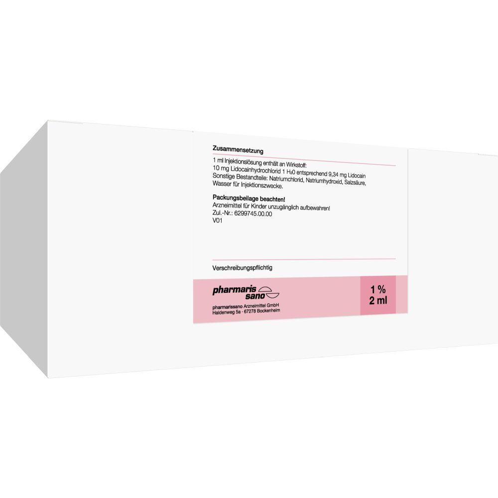 LIDOCAIN pharmarissano 1% Inj.-Lsg.Ampullen 2 ml