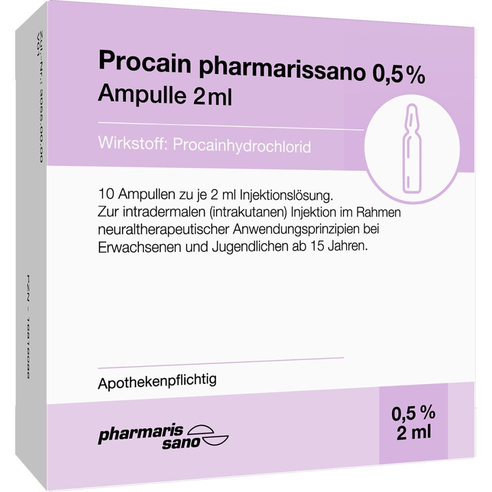 Procain pharmarissano 0,5% Inj.-Lsg.Ampullen 2 ml