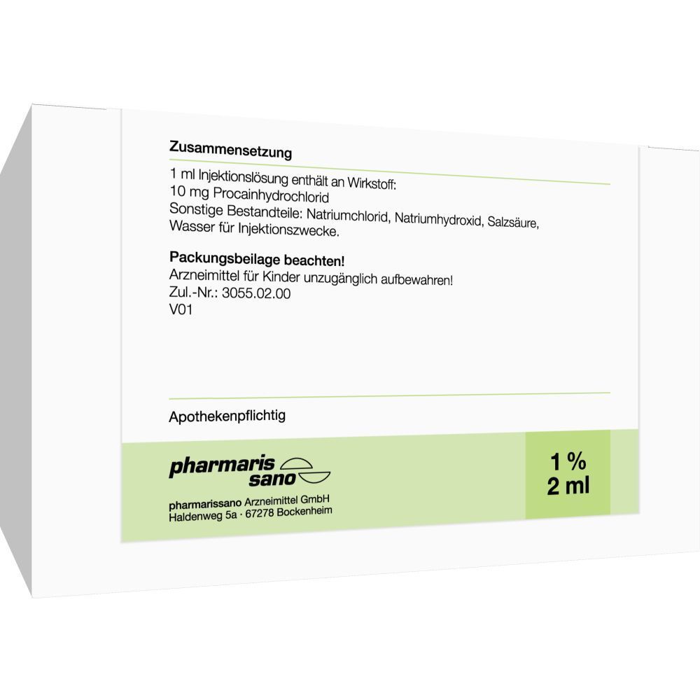 Procain pharmarissano 1% Injektionslösung Ampullen 2 ml