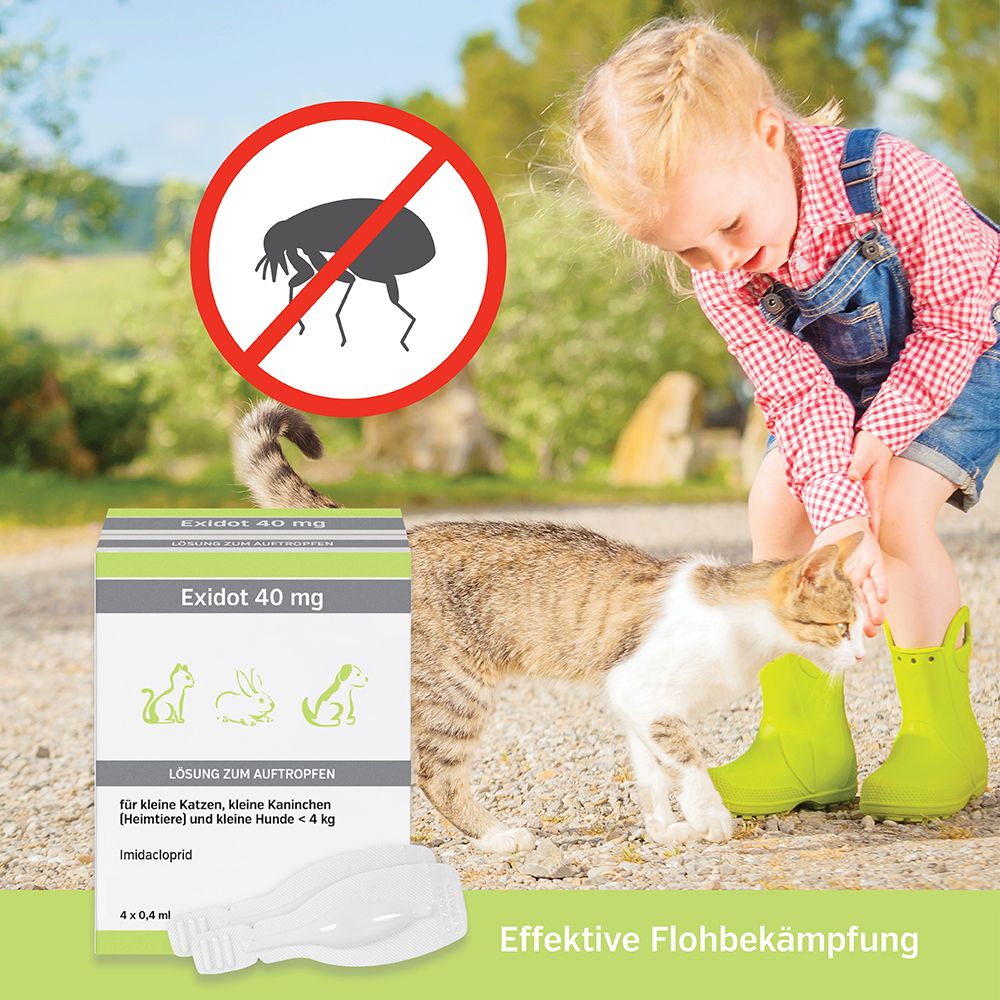 Exidot 40 mg Spot-On für Katzen, Kaninchen (Heimtiere) und/oder Hunde