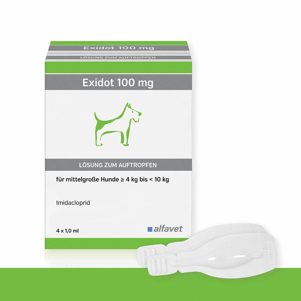 Exidot 100 mg Spot-On für mittelgroße Hunde 4 bis 10 kg
