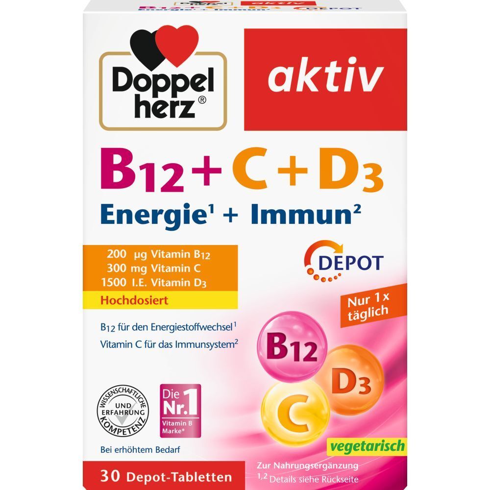 Doppelherz® B12+C+D3 Depot aktiv