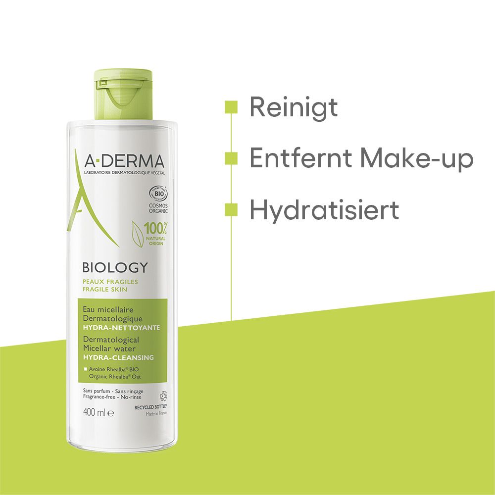 A-DERMA BIOLOGY Feuchtigkeitsspendendes Dermatologisches Mizellenwasser
