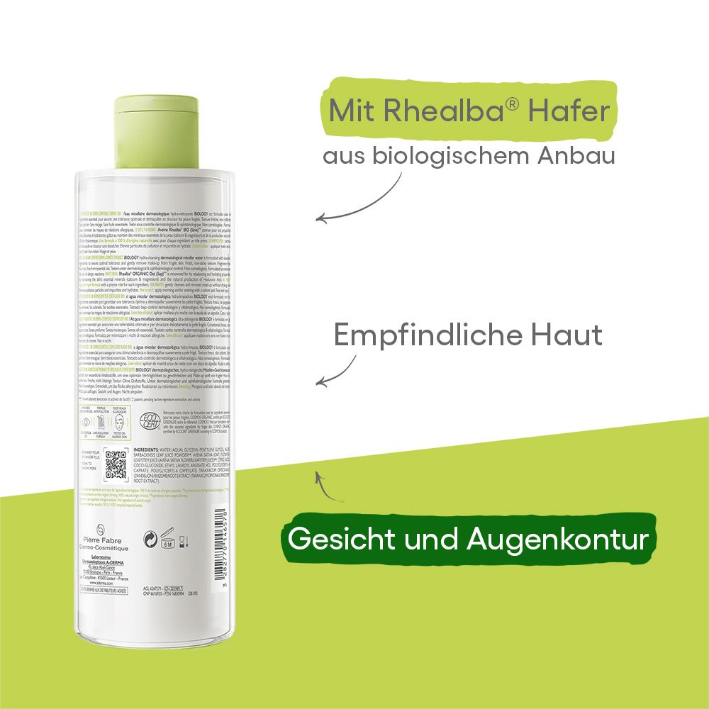 A-DERMA BIOLOGY Feuchtigkeitsspendendes Dermatologisches Mizellenwasser