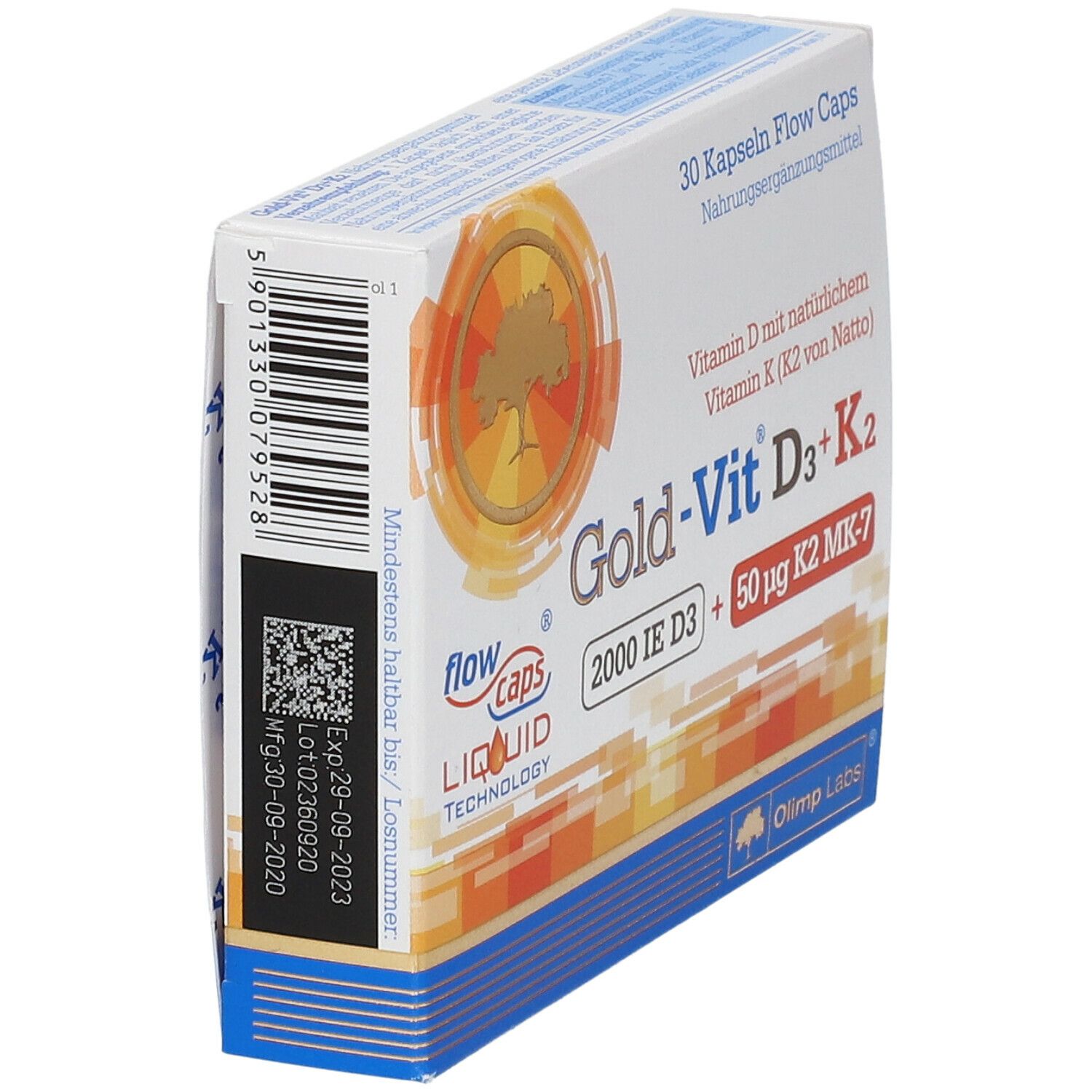 Gold-Vit D3+K2 2000 I.e. D3+50 µg K2 Mk-7 Kapseln 30 St