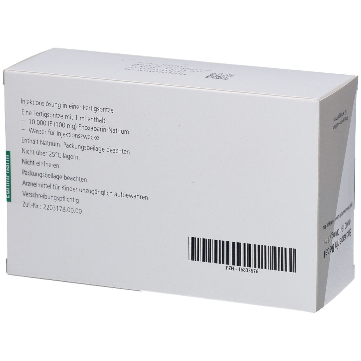 Enoxaparin Becat 10.000 I.E. 100 mg/1 ml