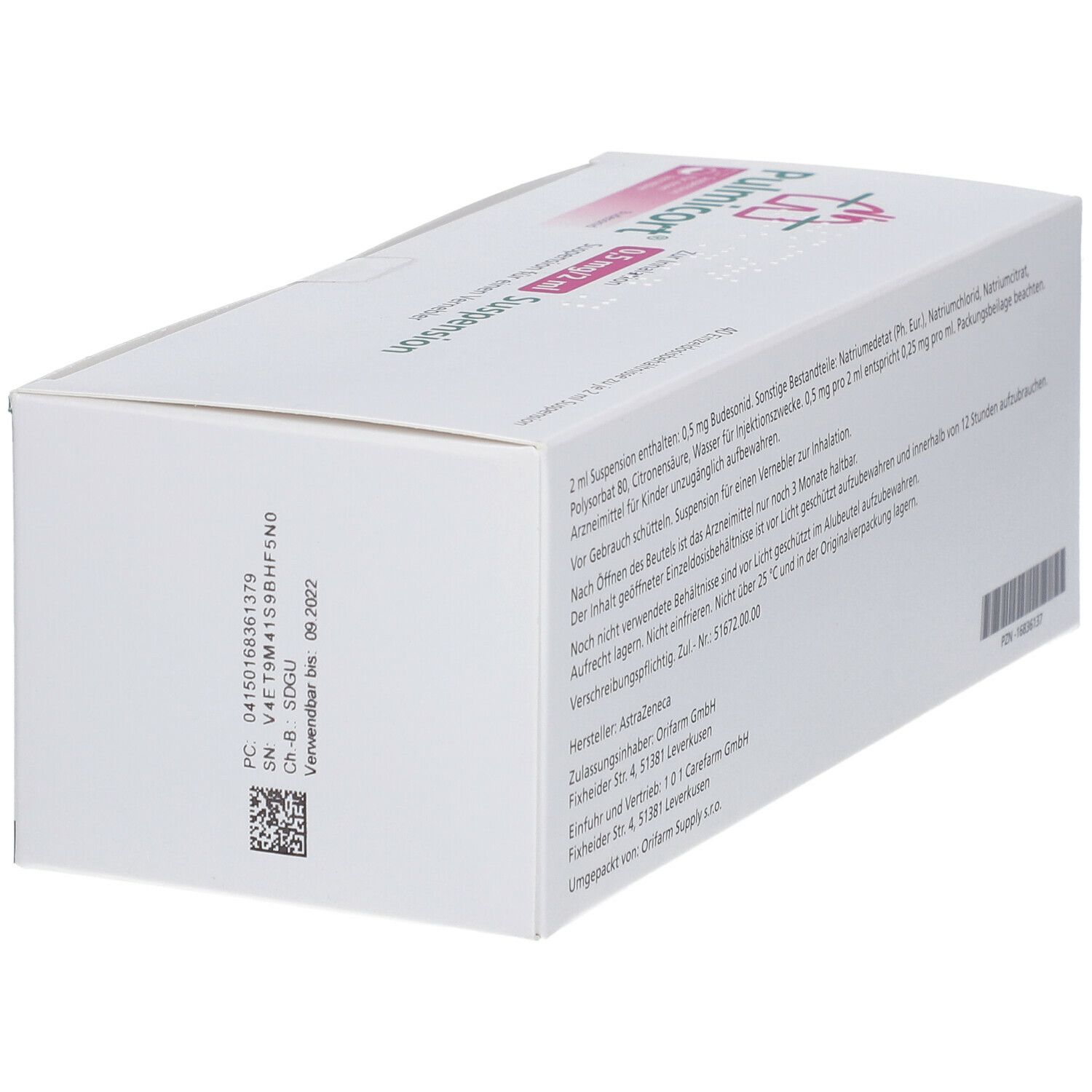 Pulmicort® 0.5Mg/2MlSuspen 40x2 ml mit dem E-Rezept kaufen - Shop Apotheke