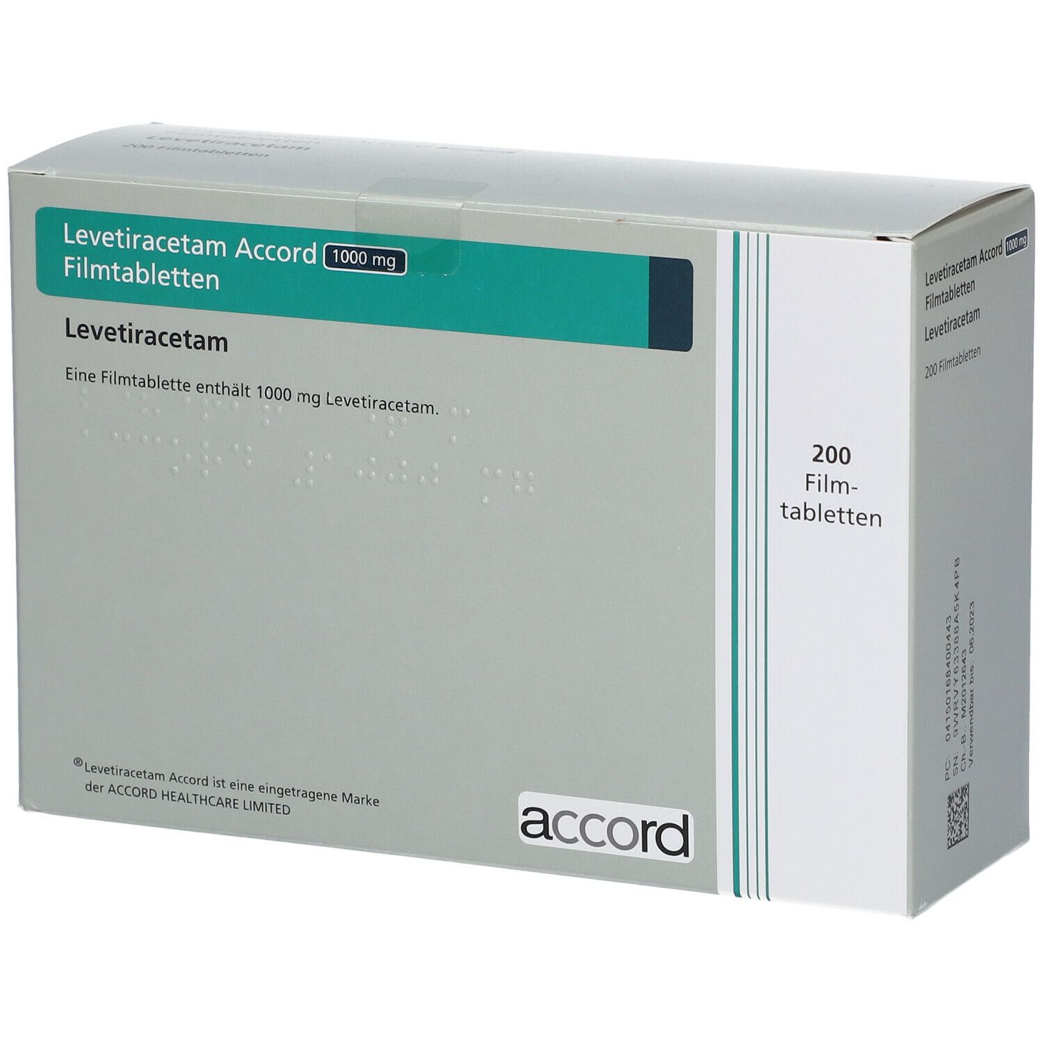 LEVETIRACETAM Accord 1000 mg Filmtabletten 200 St mit dem E-Rezept ...
