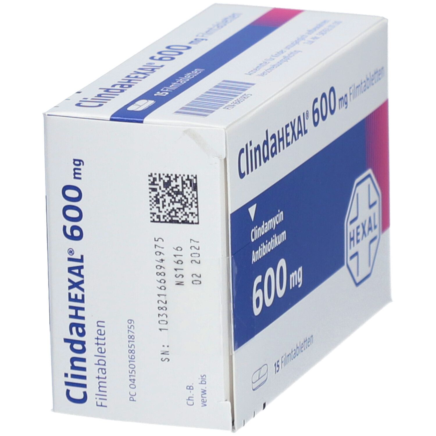 Clindahexal 600 mg Filmtabletten 15 St