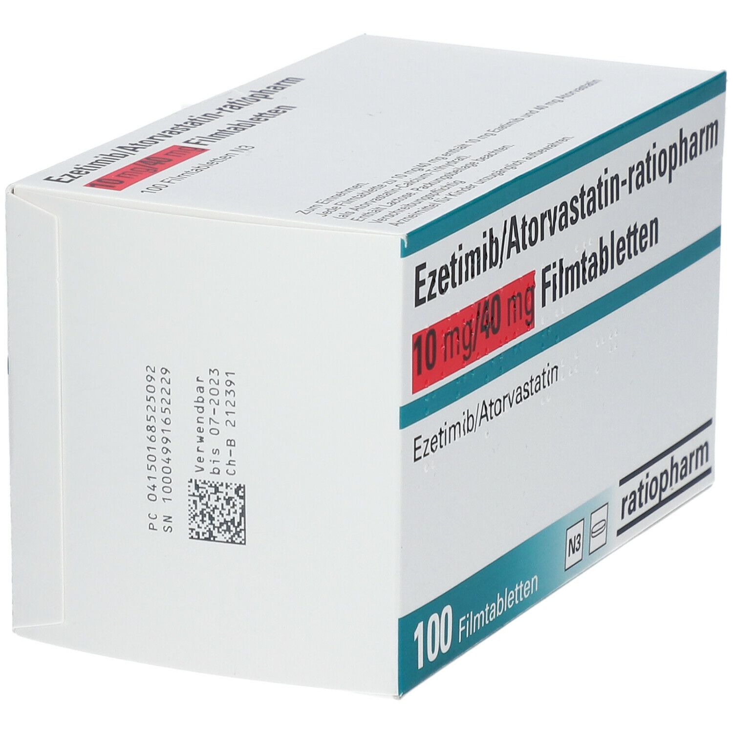 Ezetimib/Atorvastatin-ratiopharm® 10 mg/40 mg 100 St - shop-apotheke.com