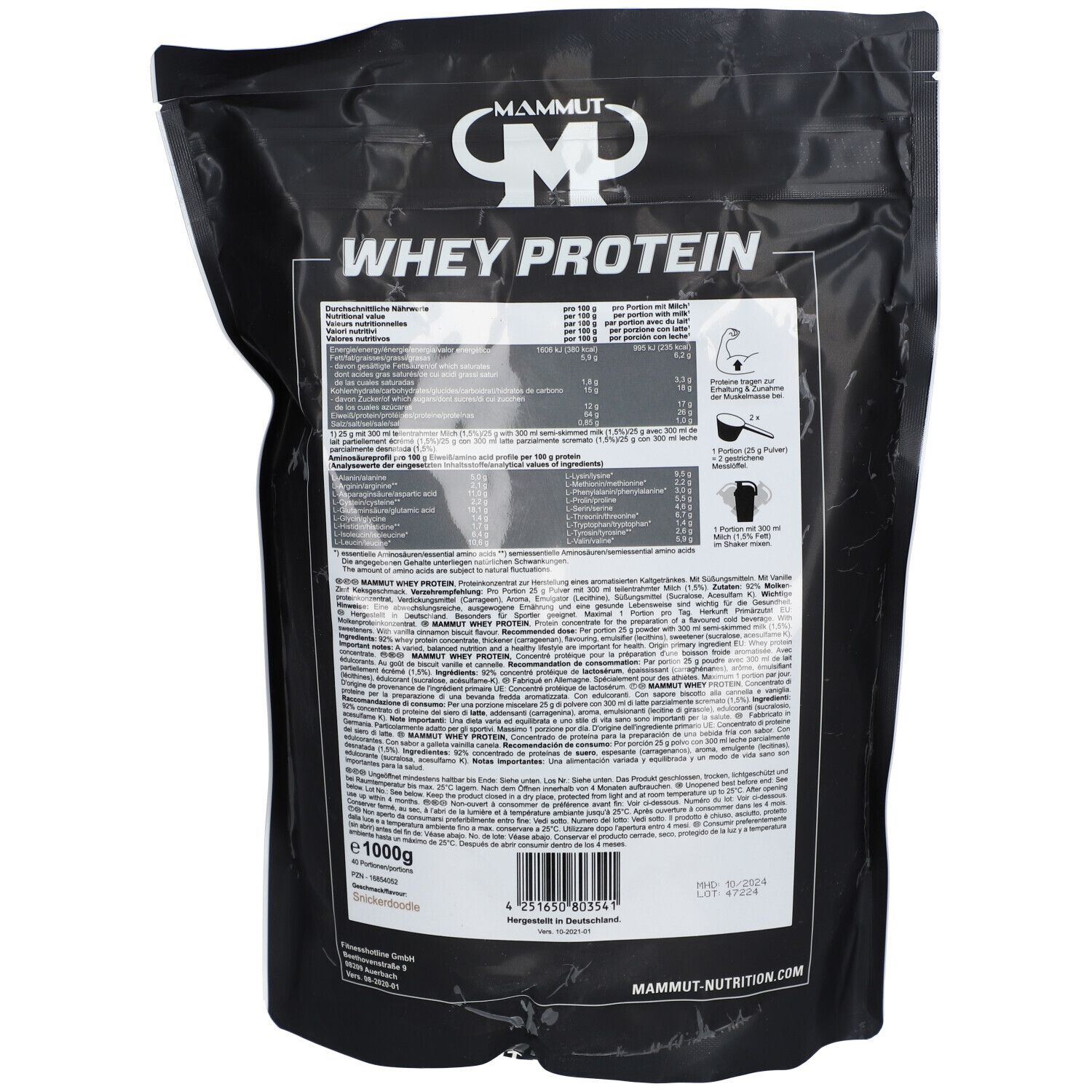 MM Whey Protein Snickerdoodle Pulver 1000 g