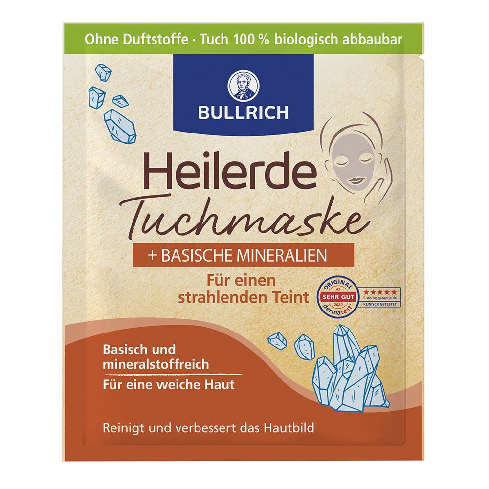 BULLRICH Heilerde Tuchmaske + basische Mineralien