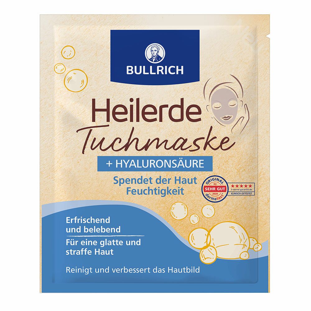 BULLRICH Heilerde Tuchmaske + Hyaluronsäure