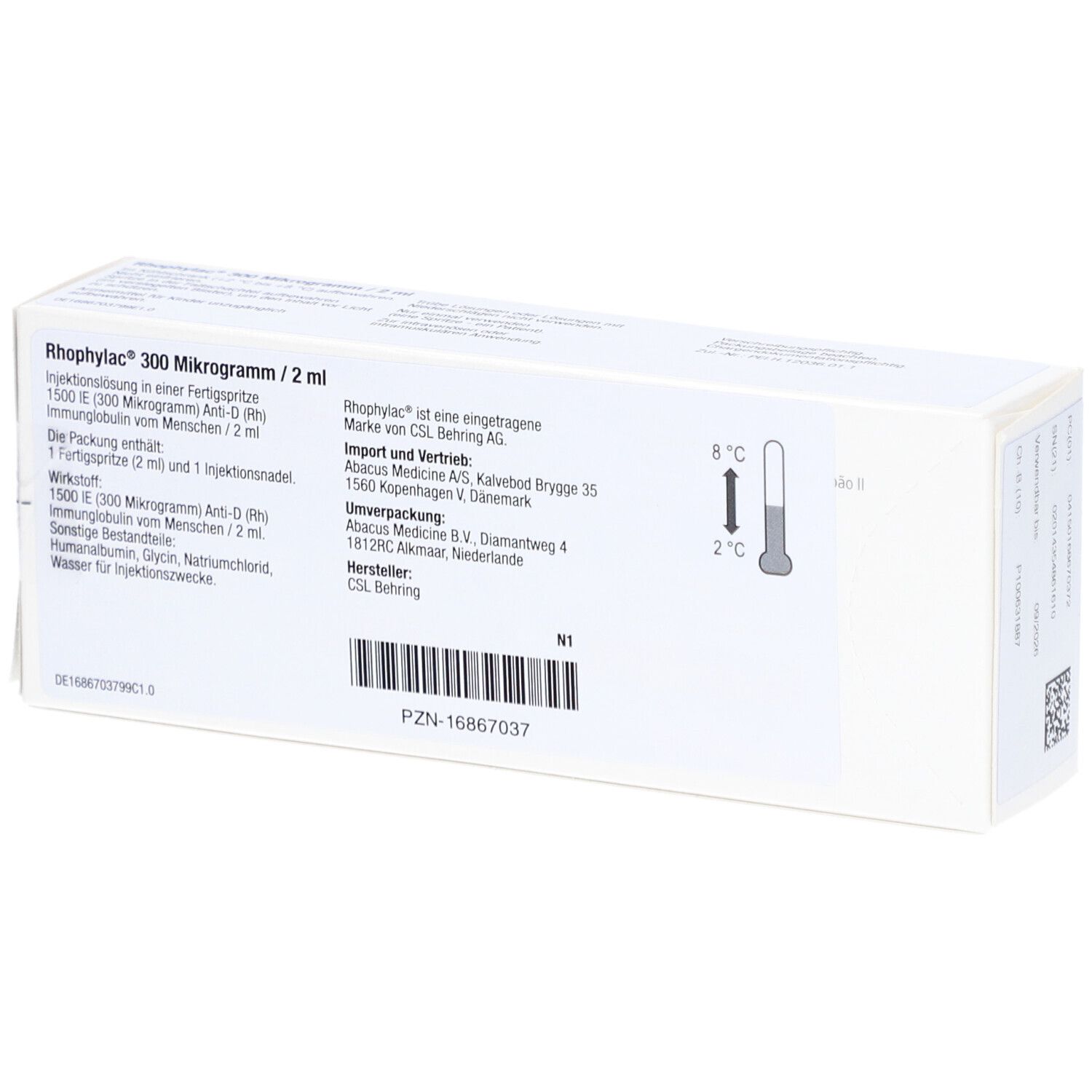 RHOPHYLAC 300 µg/2 ml Injektionslsg.in Fertigspr.