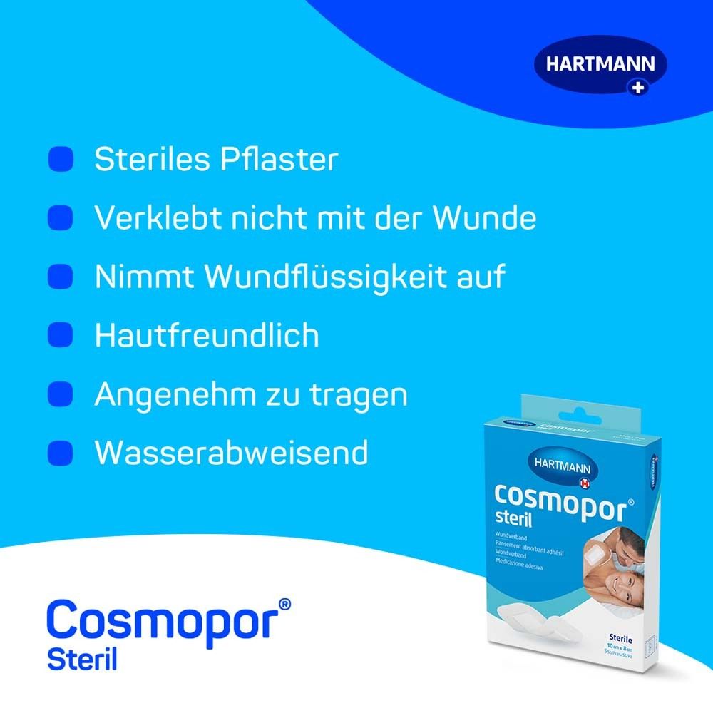 Cosmopor steril Wundverband 8x10 cm OTC 5 St Pflaster