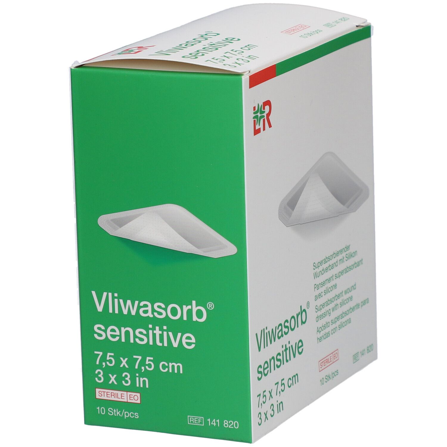 Vliwasorb® sensitive Wundverband steril 7,5 x 7,5 cm