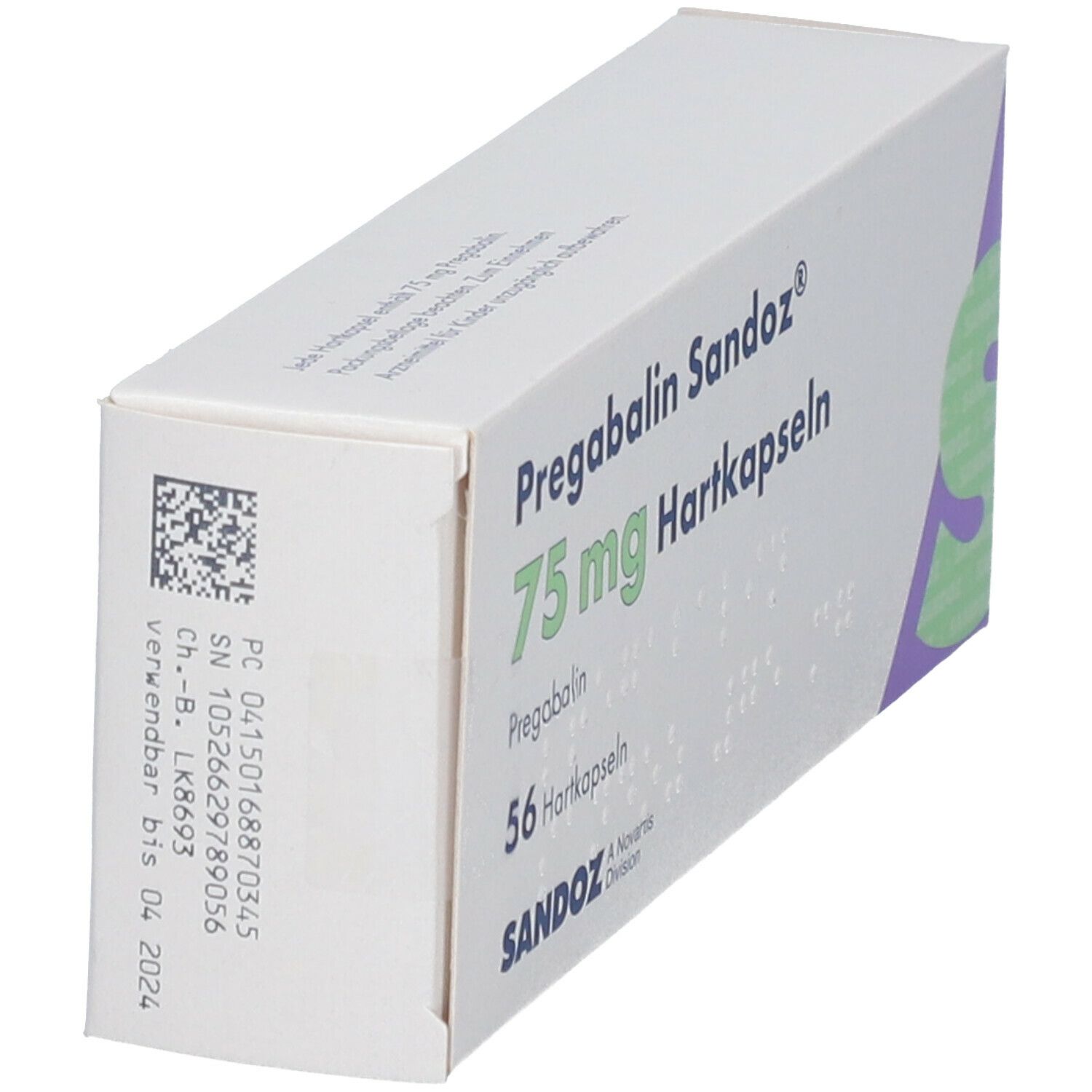 Pregabalin Sandoz 75 mg Hartkapseln 56 St